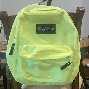 Jansport neon yellow back pack